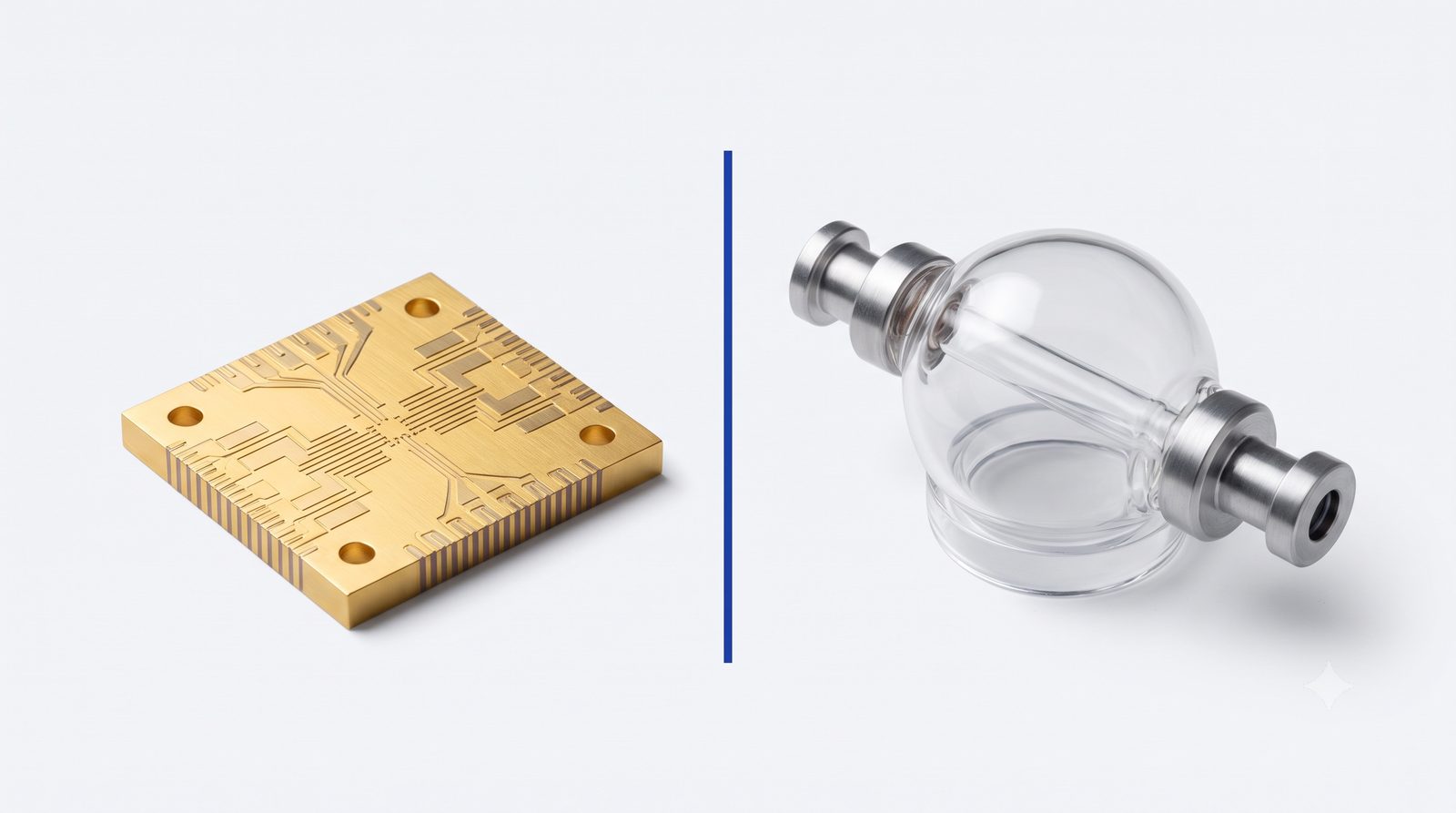 A superconducting chip and a neutral-atom vacuum cell side by side